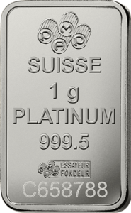 1 g platinum bar Pamp Suisse Lady Fortuna RS