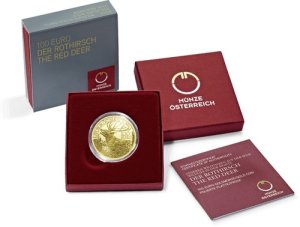  Rothirsch 100 Euro Gold 2013 ETUI