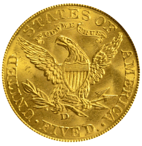 Rückseite 5 US-Dollar Gold Liberty Head