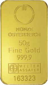 50 g Goldbarren Münze Österreich