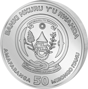 Rückseite 1 Unze Silber Ruanda Pelikan 2022 (differenzbesteuert) von Hersteller Diverse Münzprägestätten
