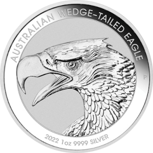 Vorderseite 1 Unze Silber Wedge-tailed Eagle 2022 von Hersteller Perth Mint