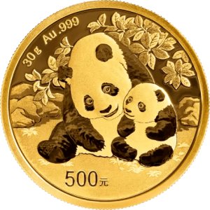 30 gram China Panda Goldmünze 2024