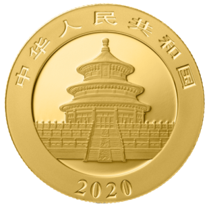 Rückseite 15 g Gold China Panda 2020 