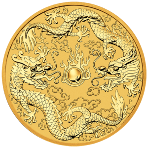 Vorderseite 1 oz Gold Australien Dragon & Dragon 2020 