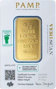1 Unze Goldbarren Fortuna Pamp Suisse CO2-neutral