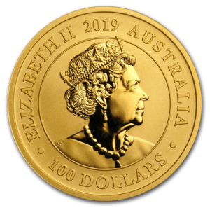 Rückseite 1 oz Gold Australien Schwan 2019