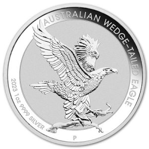 Vorderseite 1 Unze Silber Wedge-tailed Eagle 2023 von Hersteller Perth Mint