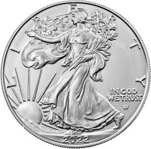 Vorderseite 1 Unze Silber American Eagle 2021 Typ 2 von Hersteller United States Mint