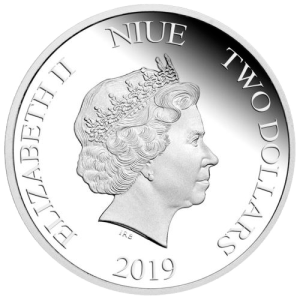 Rückseite der 1 Unze Silber Minions Happy Birthday 2019 - Polierte Platte von Hersteller Perth Mint
