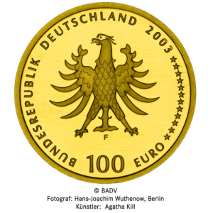 Rückseite 1/2 oz Gold 100 Euro Deutschland 2003 UNESCO Welterbe - Quedlinburg 