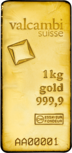 1 kg Goldbarren Valcambi Vorderseite