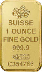 1 oz Goldbarren Pamp Suisse geprägt