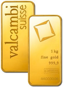 1 kg Goldbarren Valcambi geprägt