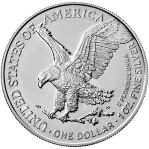 Rückseite der 1 Unze Silber American Eagle 2022 von Hersteller United States Mint