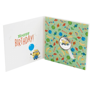 1 Unze Silber Minions Happy Birthday 2019 in Geschenkkarte