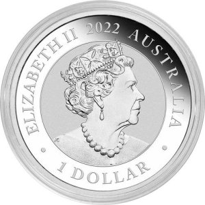 Rückseite der 1 oz Silber Australien Schwan 2022 von Hersteller Perth Mint