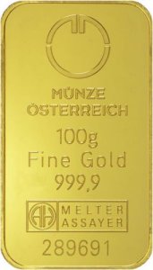 100 g Goldbarren Münze Österreich