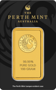 100 g Goldbarren Perth Mint 