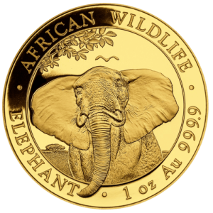 1 Unze Gold Somalia Elefant 2021_Motiv
