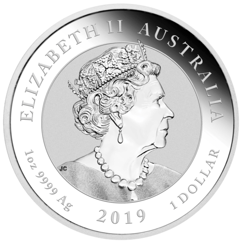 Rückseite der 1 Unze Silber 50 Jahre Mondlandung 2019 von Hersteller Royal Canadian Mint