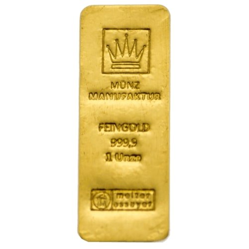 1 Unze Goldbarren MünzManufaktur Sargform
