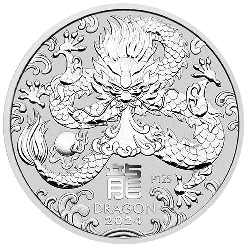 1 kg Silber Lunar III Drache 2024 Vorderseite