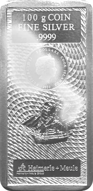 100 g Silber Münzbarren angelaufen 100 g Silber Münzbarren angelaufen