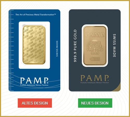 neues und altes design 1 unze goldbarren pamp suisse