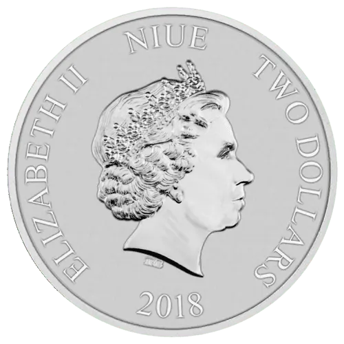 Rückseite der 1 Unze Silber Star Wars Darth Vader 2018 von Hersteller New Zealand Mint
