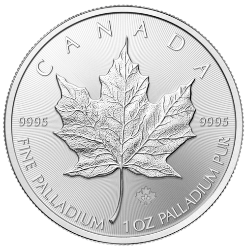 Vorderseite 1 Unze Maple Leaf Palladium 2022