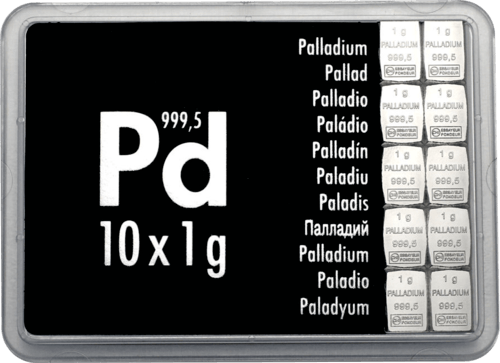 10 x 1 g CombiBar Palladiumtafel (differenzbesteuert)