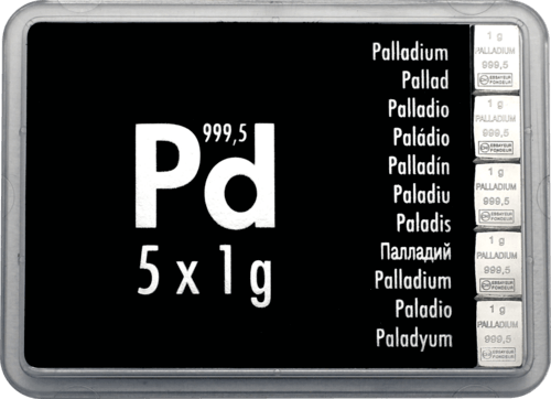 5 x 1 g  CombiBar Palladiumtafel