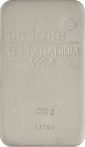 1 kg Palladiumbarren Umicore geprägt (differenzbesteuert)