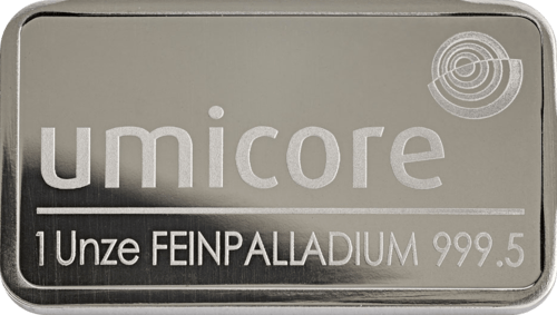 1 oz palladium bar Umicore minted