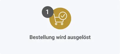 Bestellung wird ausgelöst Bestellung wird ausgelöst