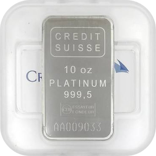 10 Unzen Platinbarren Credit Suisse (differenzbesteuert)