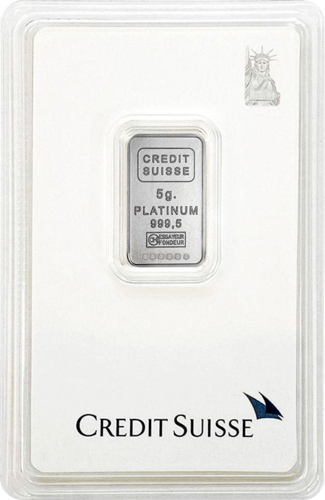 5 g Platinbarren Credit Suisse Statue of Liberty (differenzbesteuert)