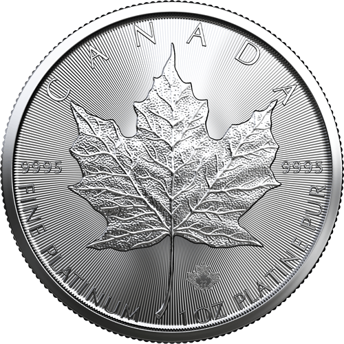Vorderseite 1 Unze Platin Maple Leaf 2022 vom Hersteller Royal Candian Mint