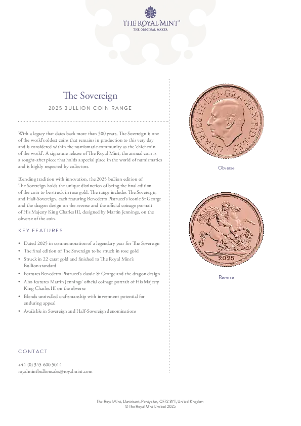 Produktbroschüre quarter Sovereign 2025