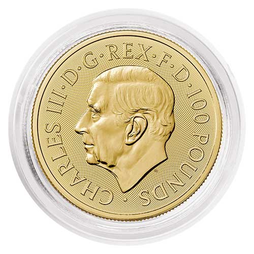 1 Unze Gold The Royal Arms 2024 gekapselt