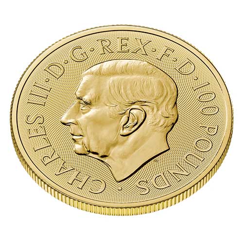1 Unze Gold The Royal Arms 2024 Wertseite