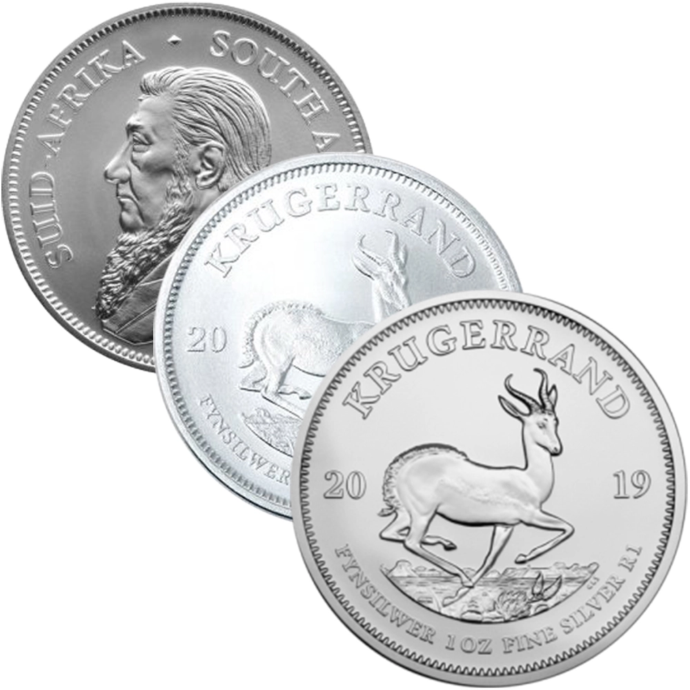 Sammelbild 1 Unze Silber Krügerrand diverse Jahrgänge