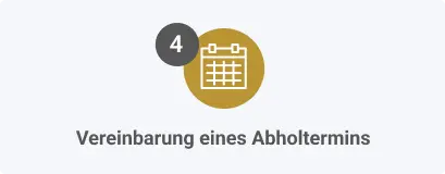 Schritt 4: Vereinbarung eines Abholtermins Schritt 4: Vereinbarung eines Abholtermins
