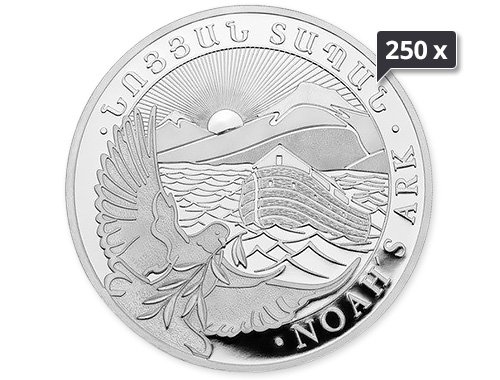 250 x 1/2 Unze Silber Armenien Arche Noah 2023