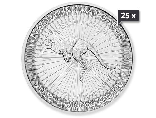 25 x 1 Unze Silber Australien Känguru 2023