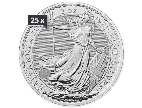 25 x 1 Unze Silber Britannia 2024