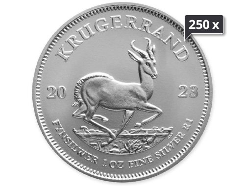 250 x 1 Unze Silber Krügerrand 2023
