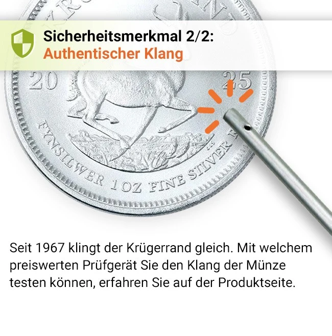 Silber Kruegerrand Sicherheitsmerkmal 2/2