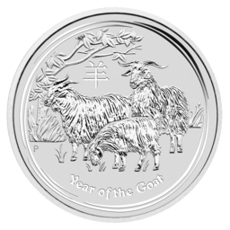 Silbermünze Ziege